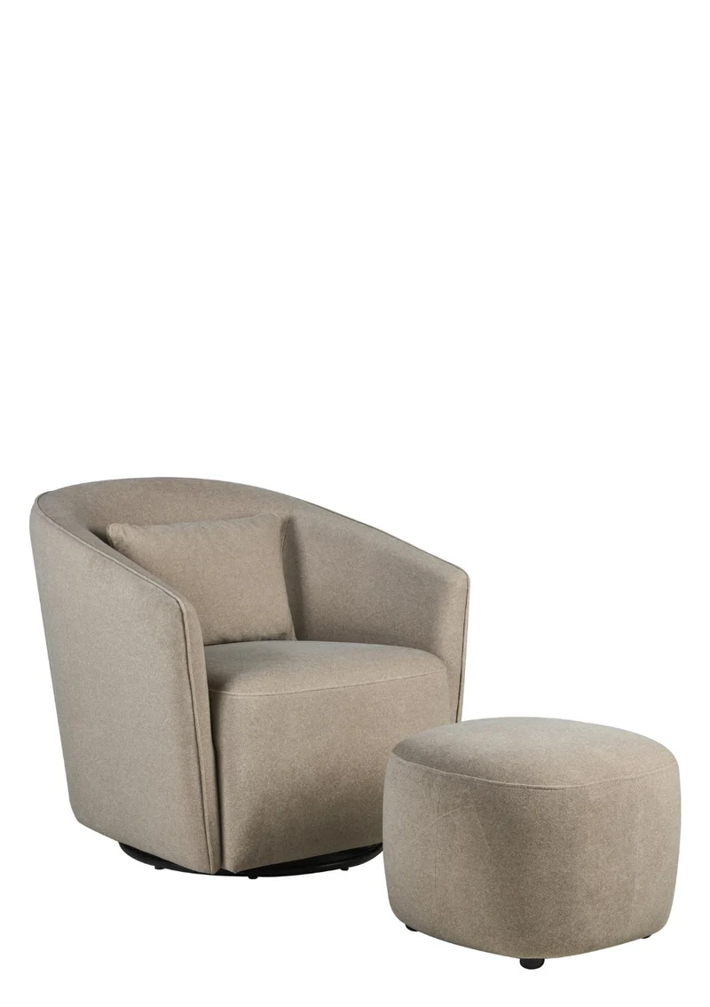 Drehsessel 'Gomi Swivel & Gliding' Mohair Latte