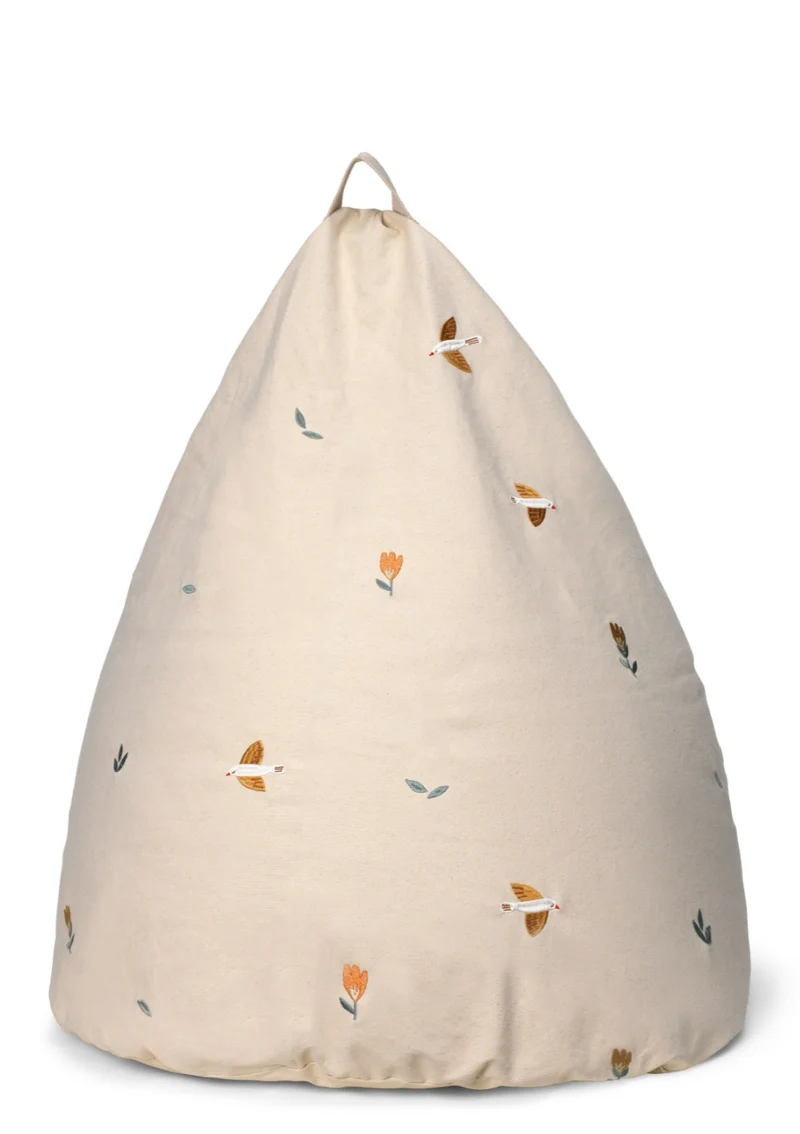 Bestickter Sitzsack 'Bay' Songbirds