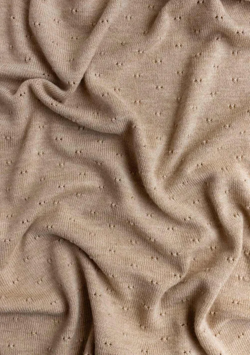Merino Decke 'Bibi'Sand
