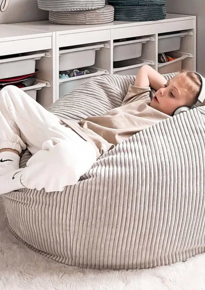 Sitzsack Cord Koala Grau