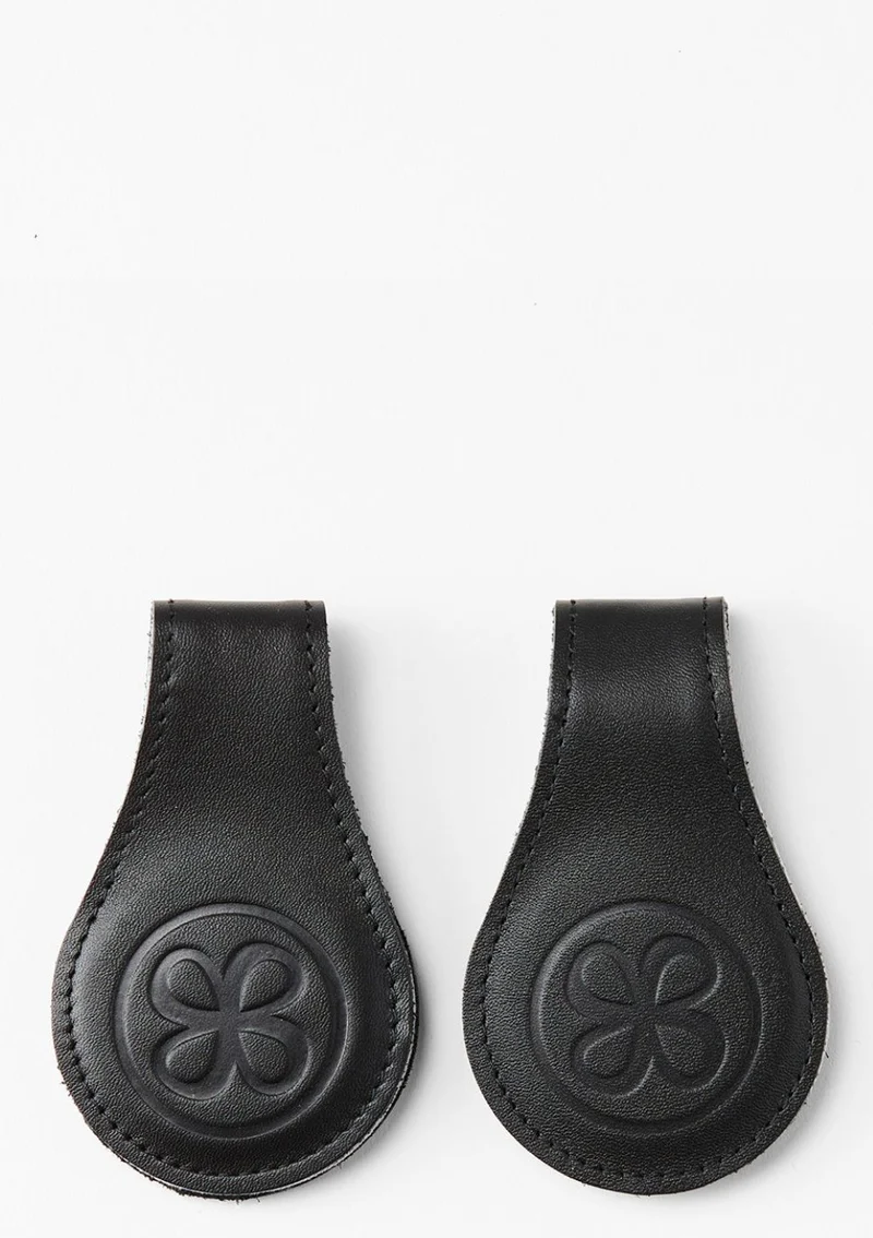 2er-Set Magnet-Clips Leder Schwarz
