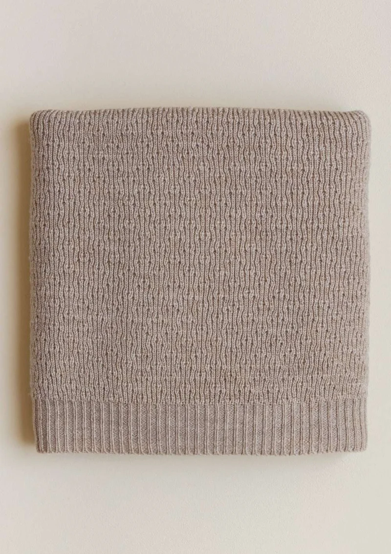 Merino Decke 'Dora' sand