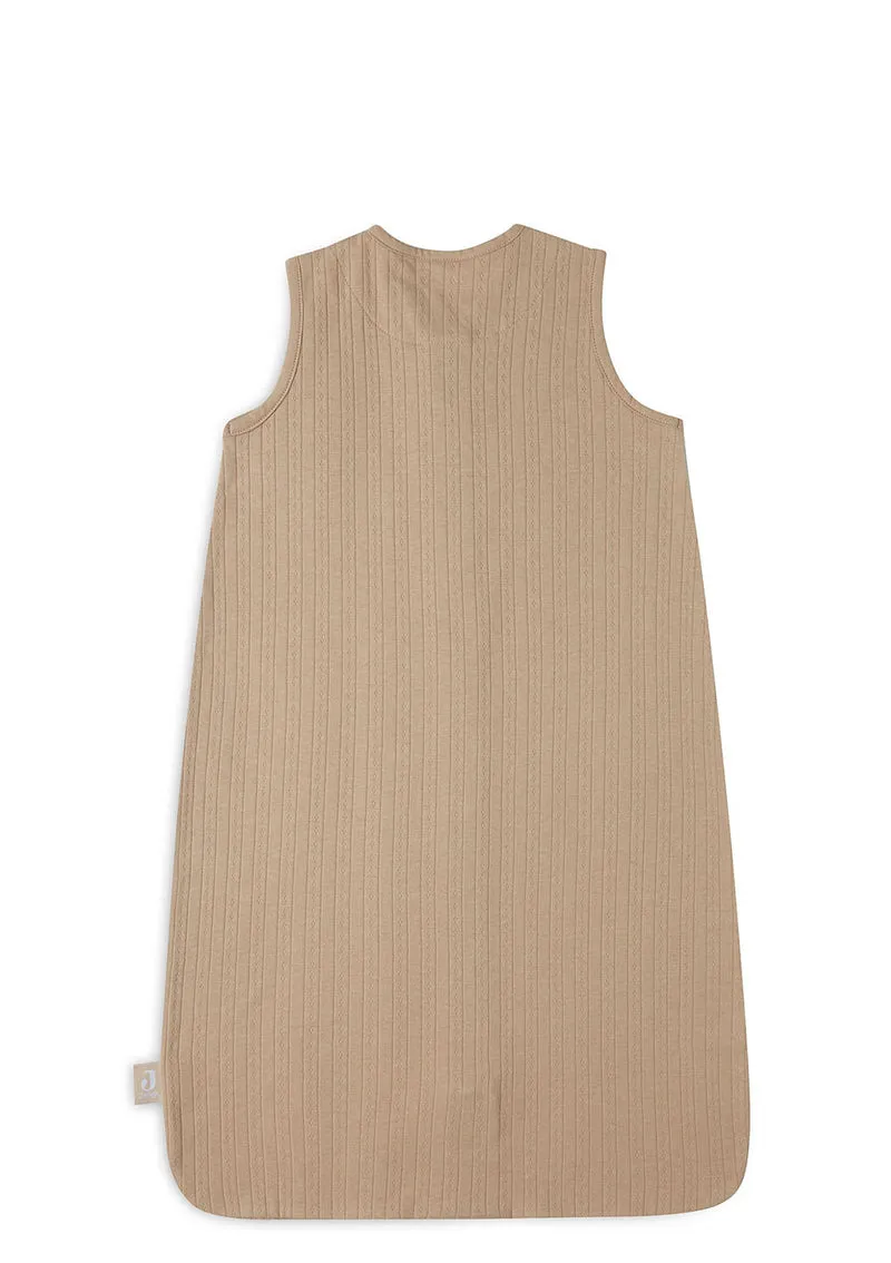 Jersey Baby Schlafsack Jersey 'Ajour' TOG 0,5 Biscuit