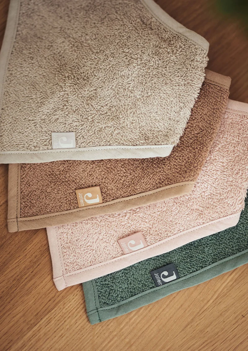2er-Set Frottee Bandana Lätzchen Ash Green