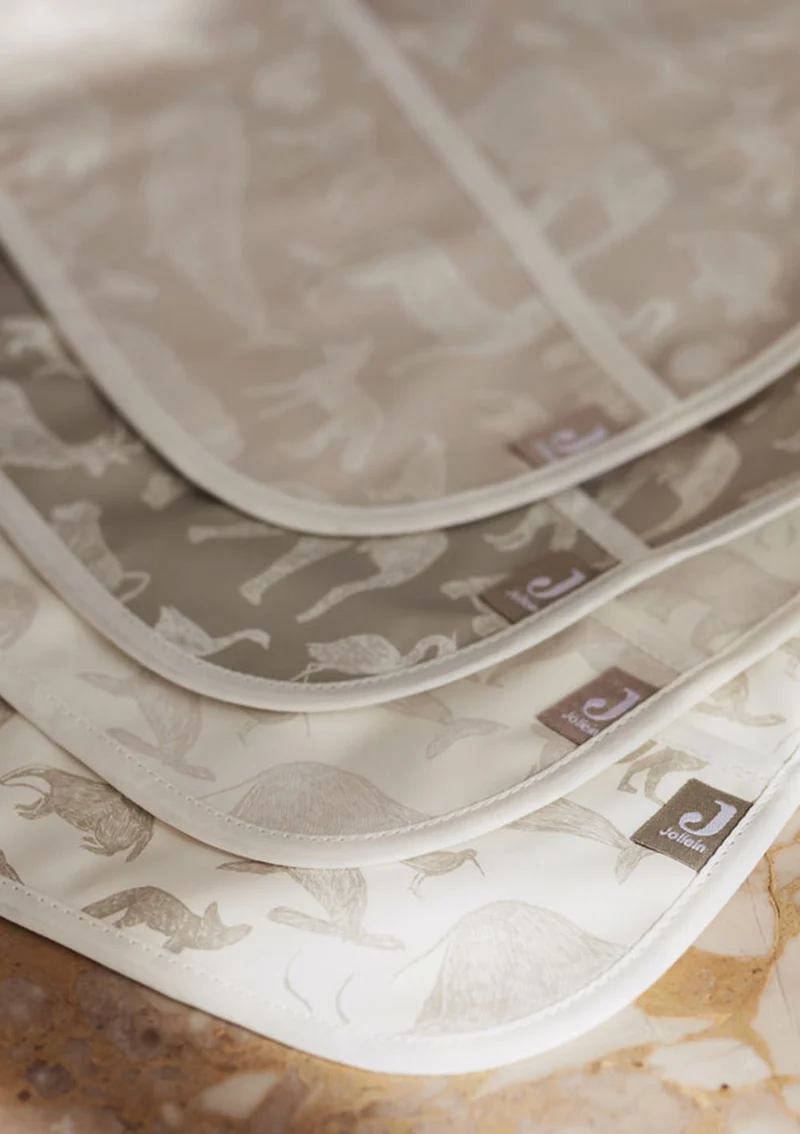 2er-Set Lätzchen 'Animals' Olive Green