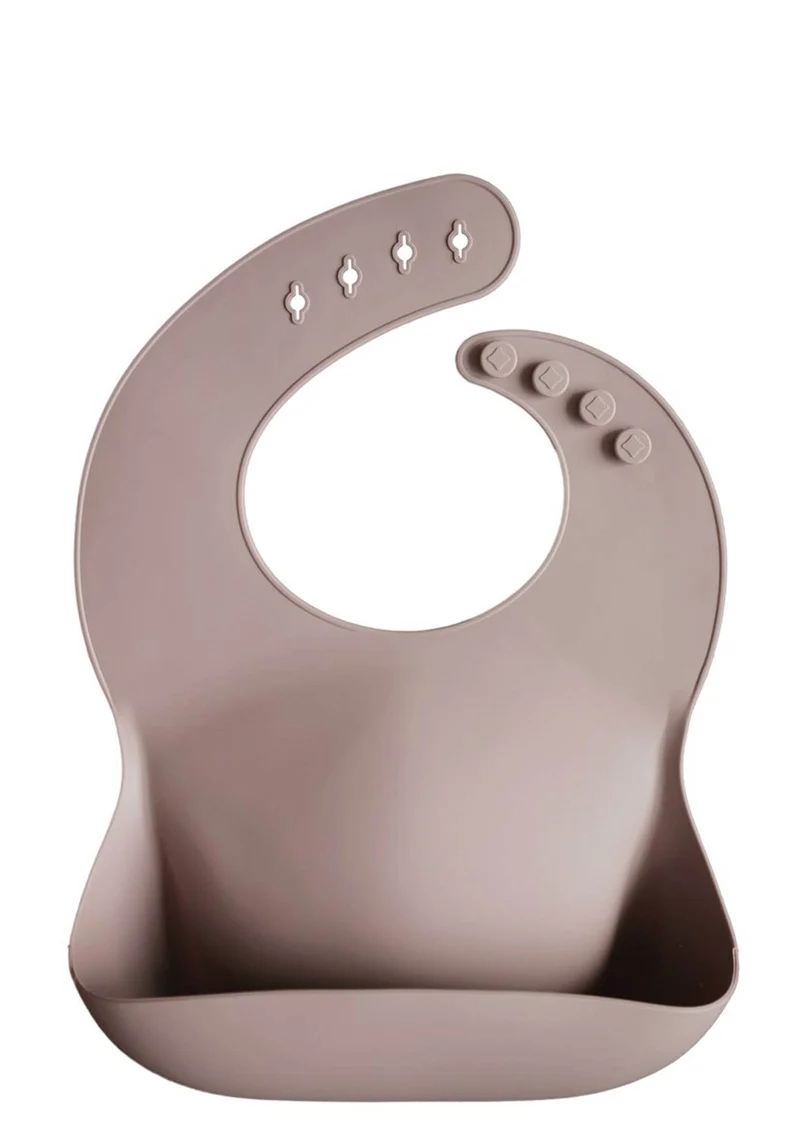Silikon Lätzchen Warm Taupe