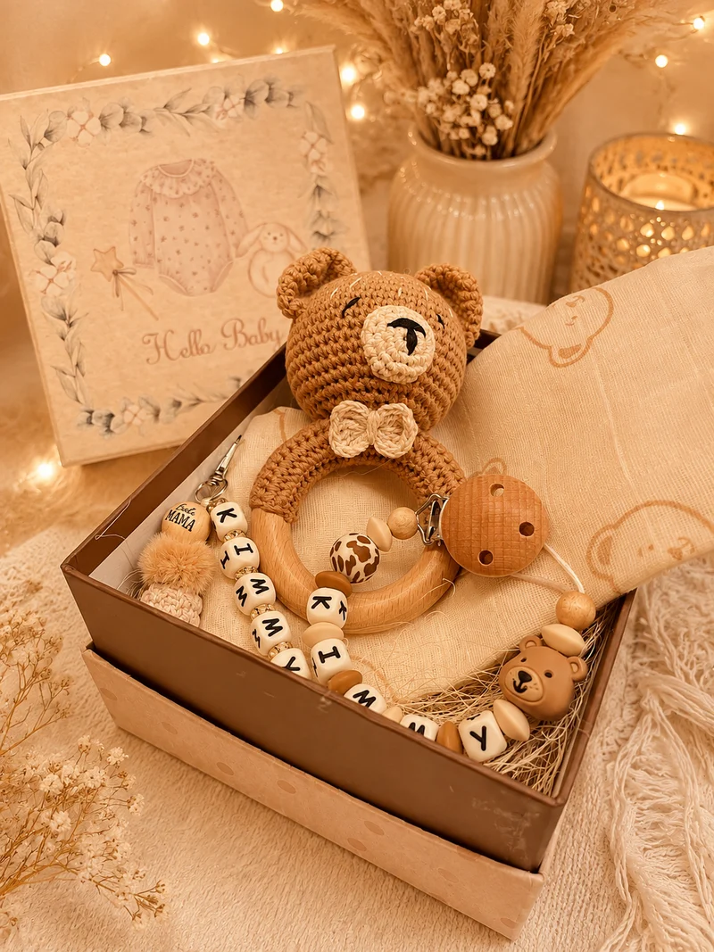 Geschenkbox Baby personalisierbar 4-teilig