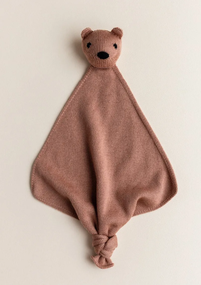 Merino Schmusetuch 'Teddy Tokki' Terracotta