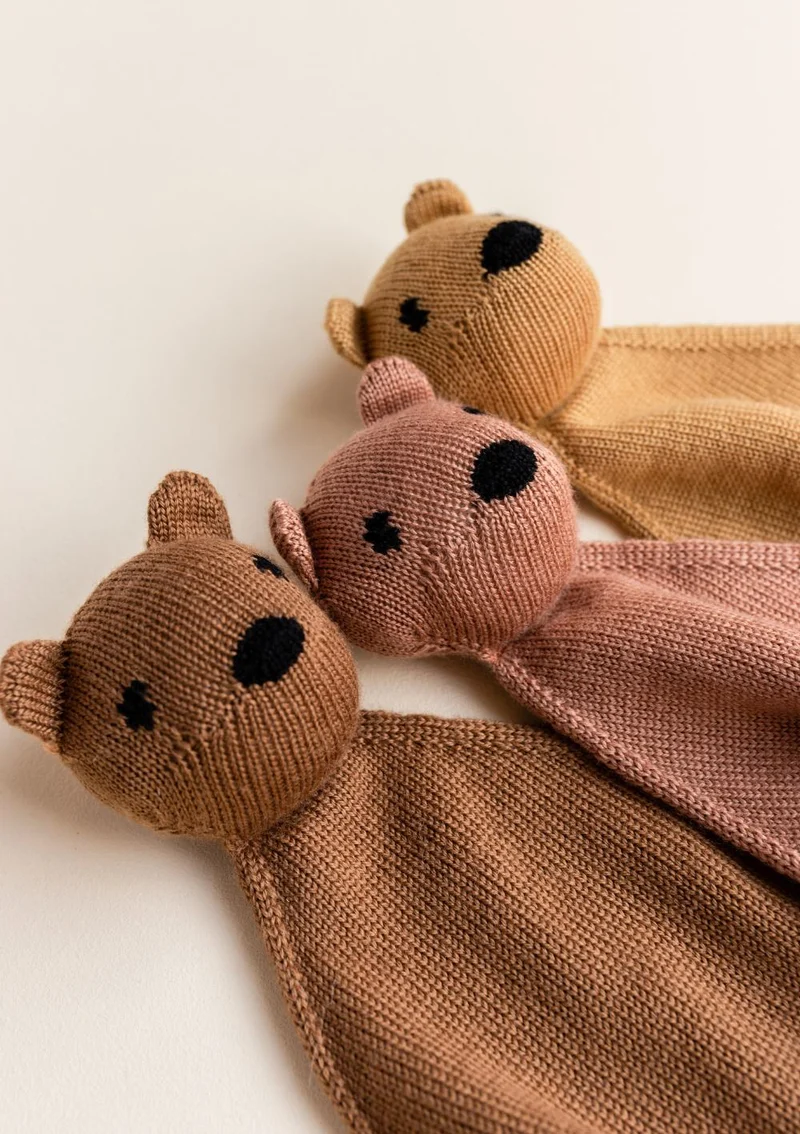 Merino Schmusetuch 'Teddy Tokki' Ochre