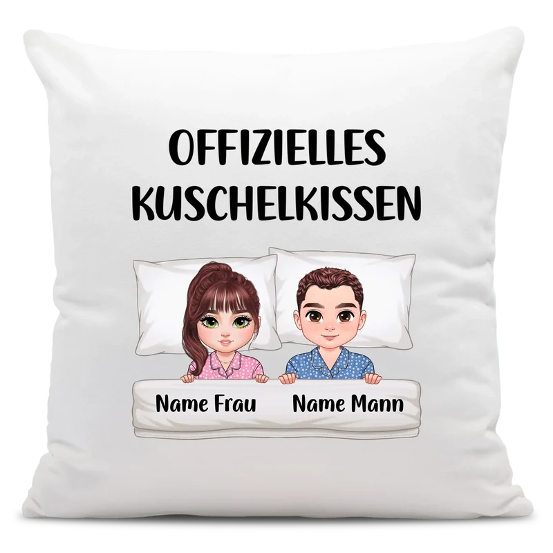 Personalisiertes Kissen - Offizielles Kuschelkissen - Geschenk für Frau, Mann oder Freund, Freundin