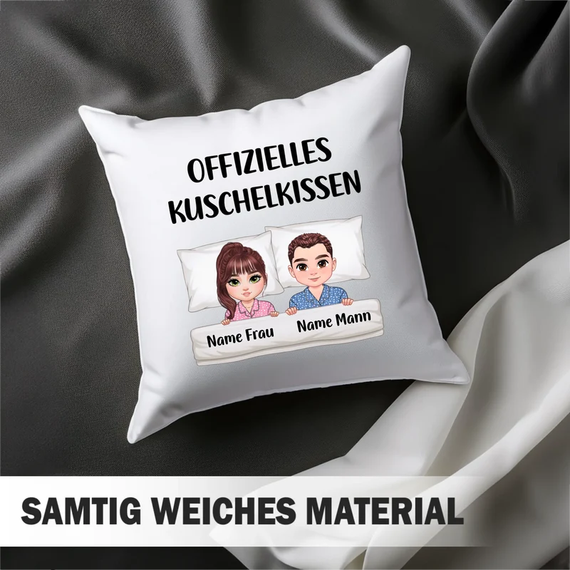 Personalisiertes Kissen - Offizielles Kuschelkissen - Geschenk für Frau, Mann oder Freund, Freundin