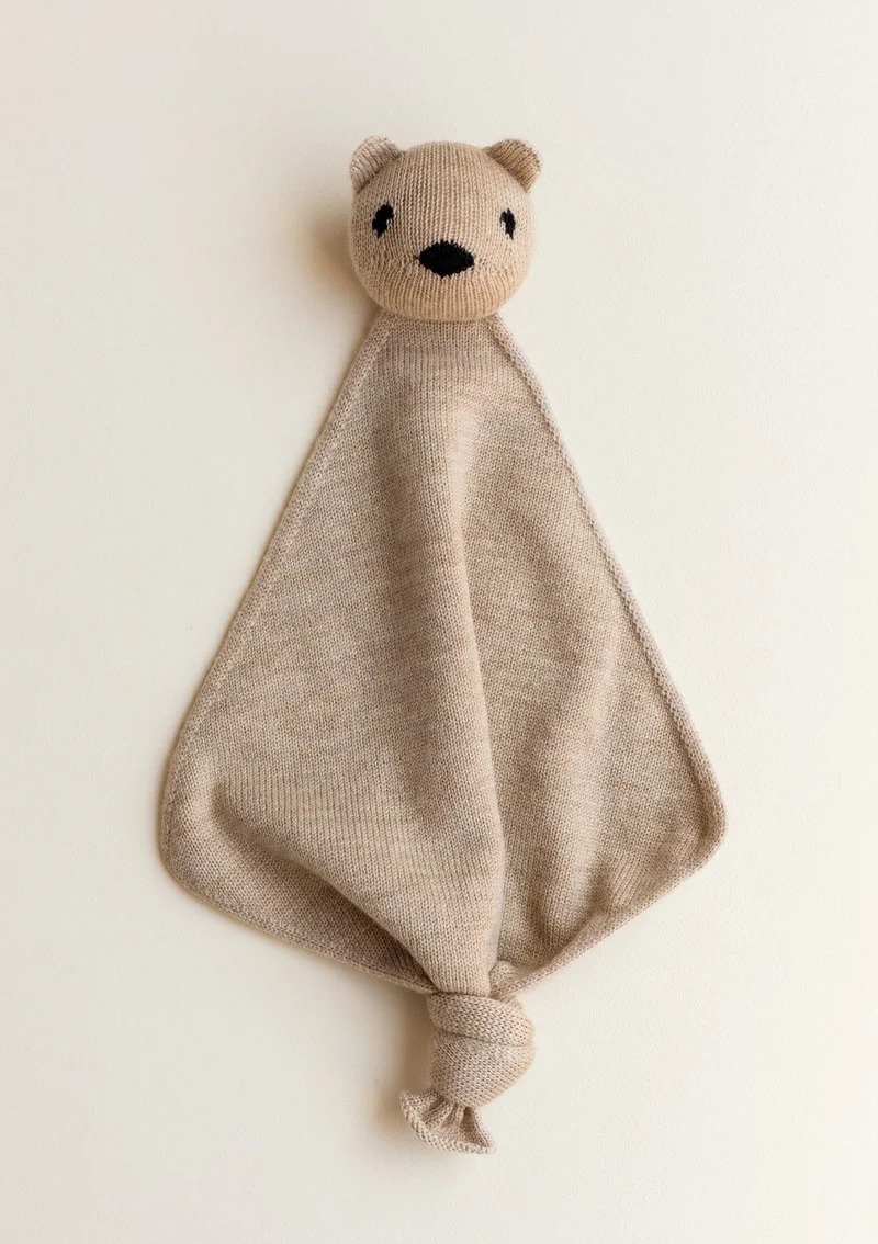 Merino Schmusetuch 'Teddy Tokki' Sand