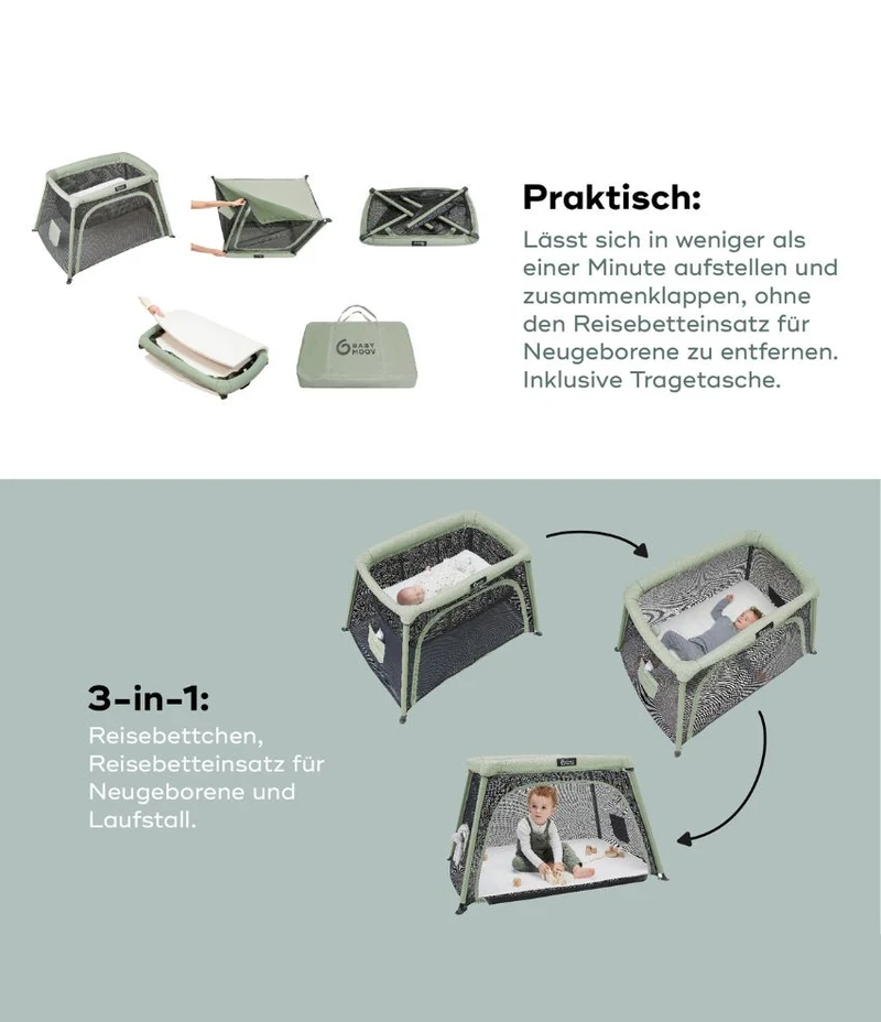 Reisebett 3-in-1 Moov & Comfy