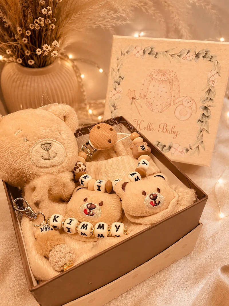 Geschenkbox Baby personalisierbar 4-teilig