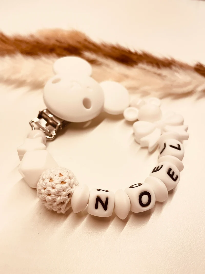 Schnullerkette Maus weiß 12,90€, statt 17,90€
