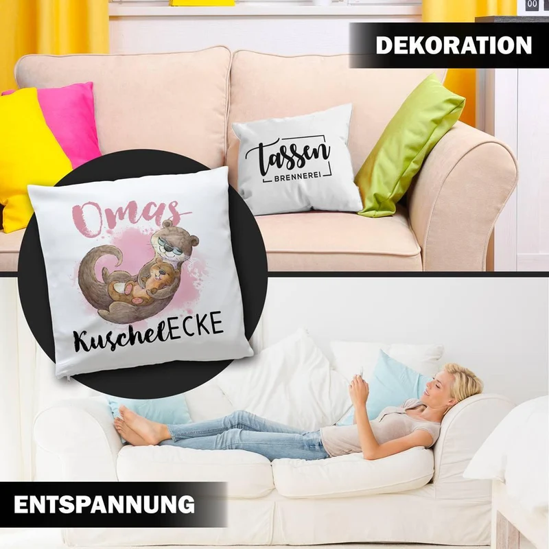 Kissen - Oma's Kuschelecke (Otter)
