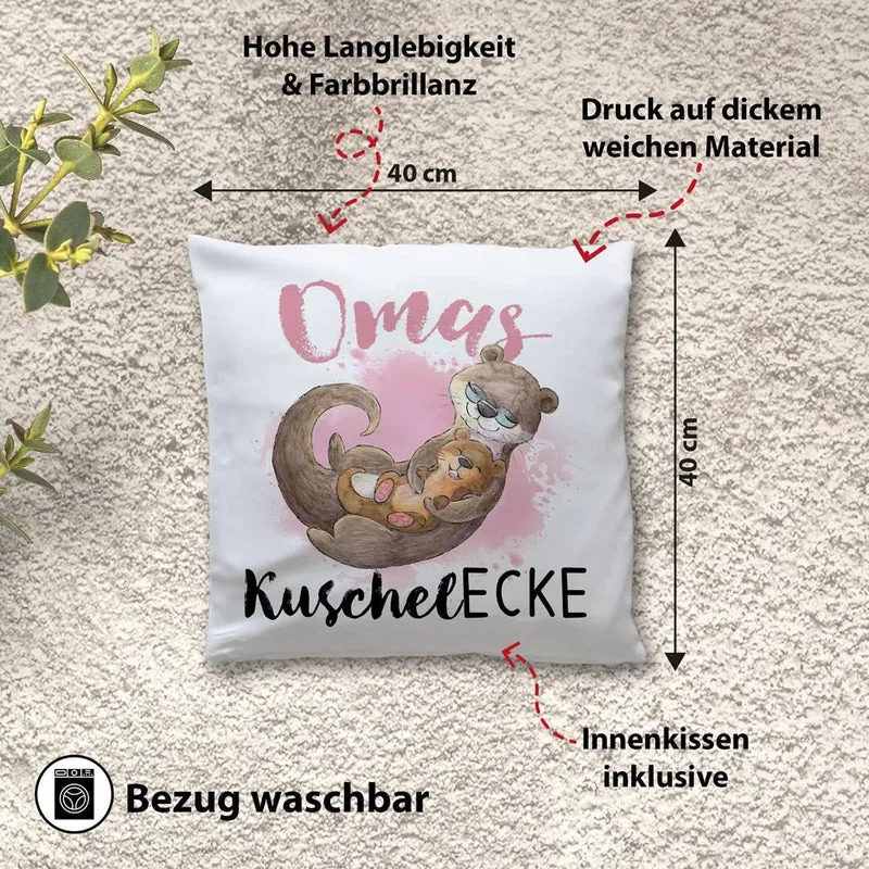 Kissen - Oma's Kuschelecke (Otter)