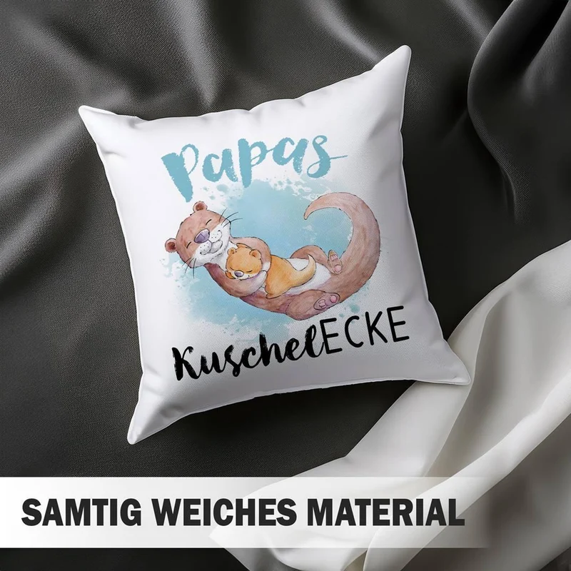 Kissen - Papa's Kuschelecke (Otter)