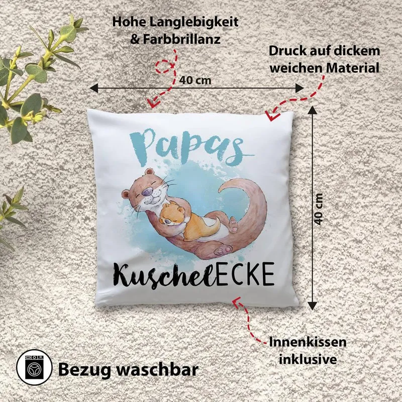 Kissen - Papa's Kuschelecke (Otter)