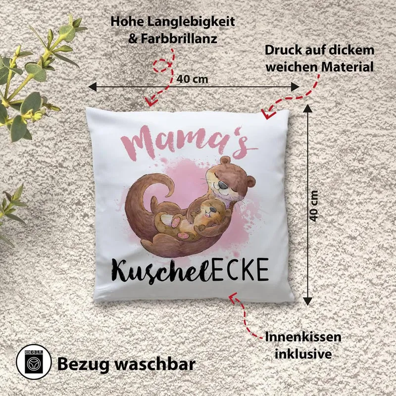 Kissen - Mama's Kuschelecke (Otter)