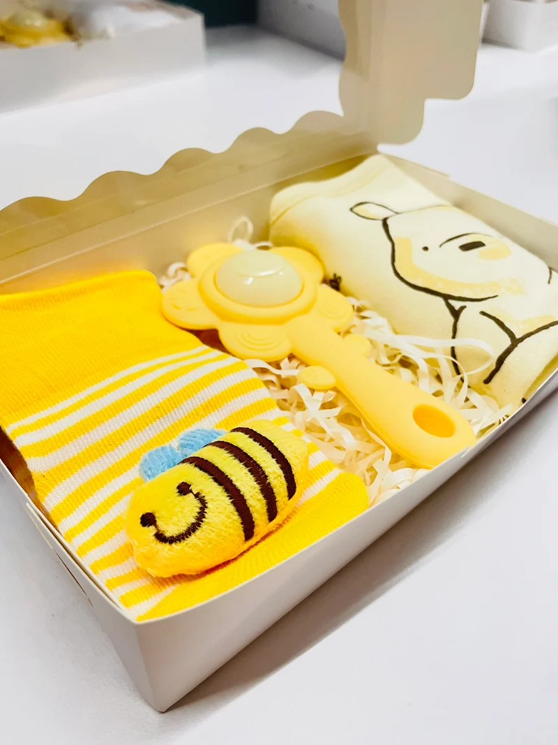 Geschenkbox mini 3-teilig gelb