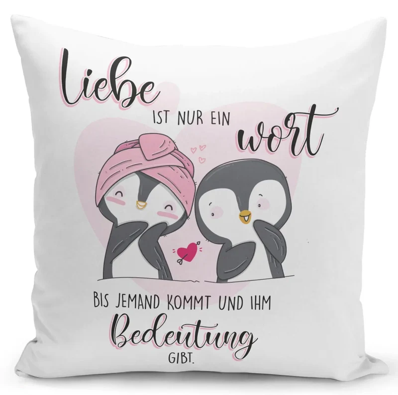Kissen - Liebe ist nur ein Wort bis jemand kommt und ihm Bedeutung gibt