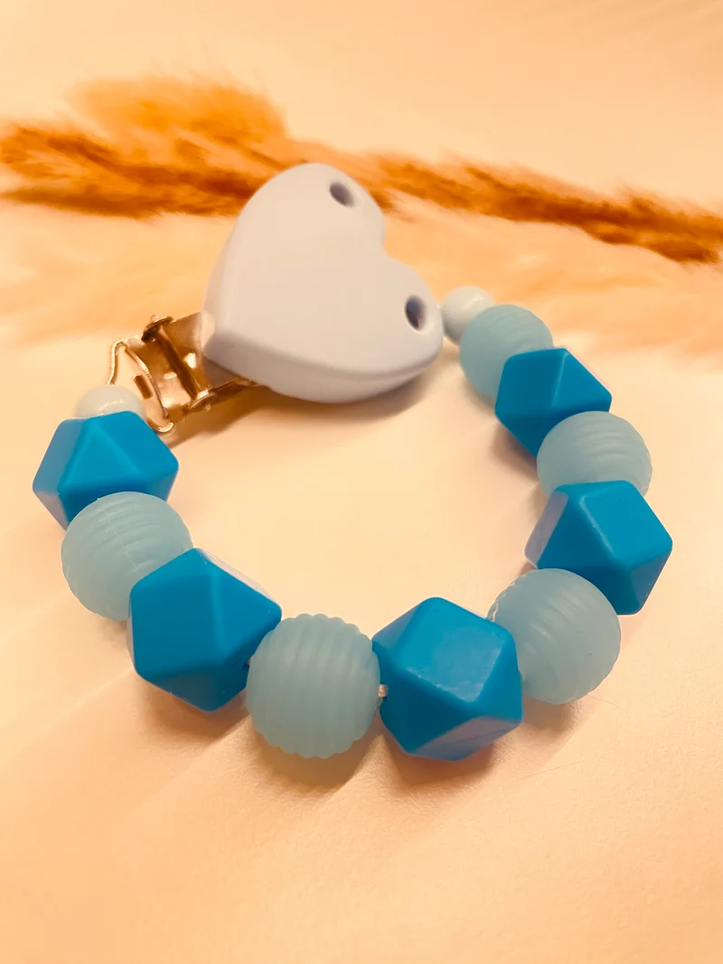Abverkauf Schnullerkette/Beißkette blau