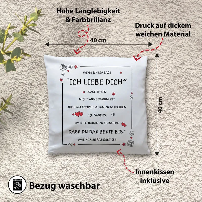 Kissen - Ich liebe Dich, Du bist das Beste