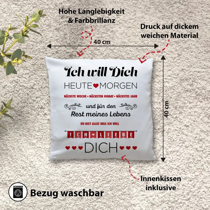 Kissen - Ich will Dich, Ich liebe Dich