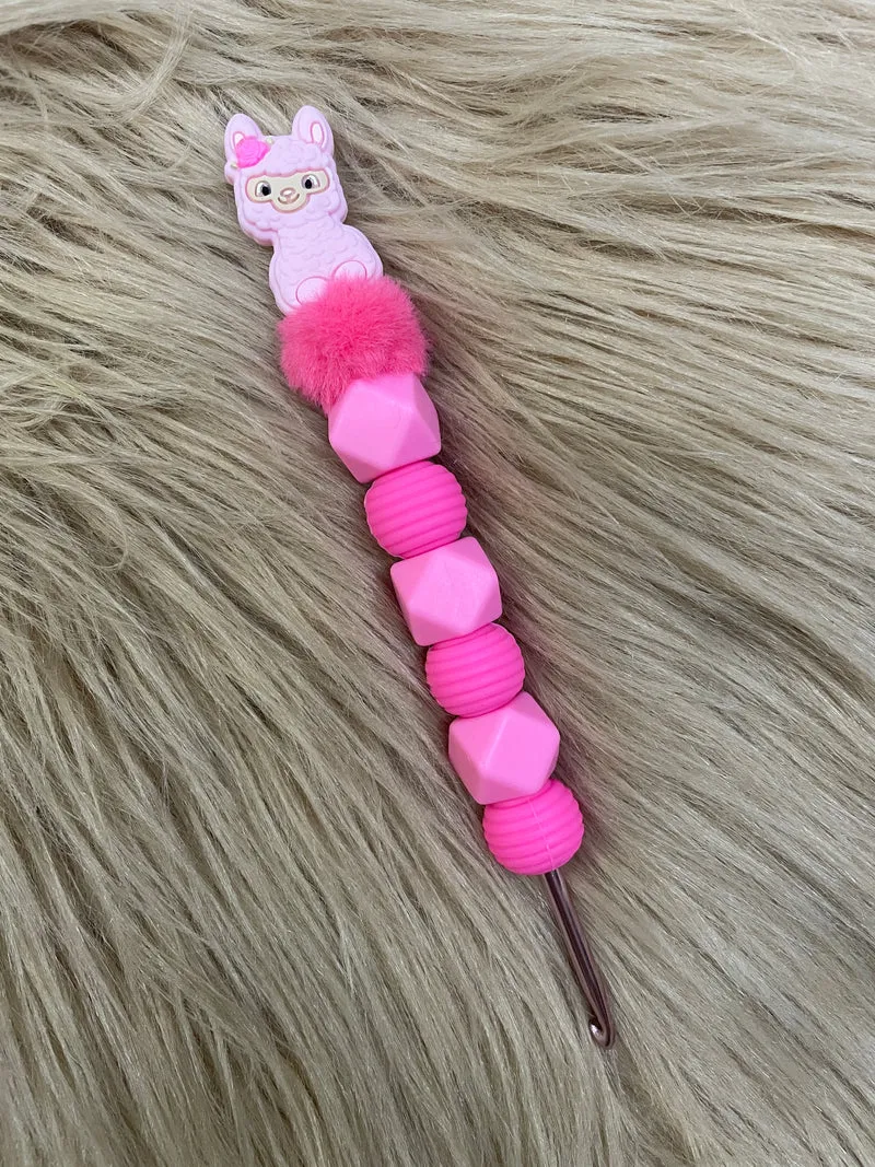 Häkelnadel Alpaka pink Silikon ergonomisch