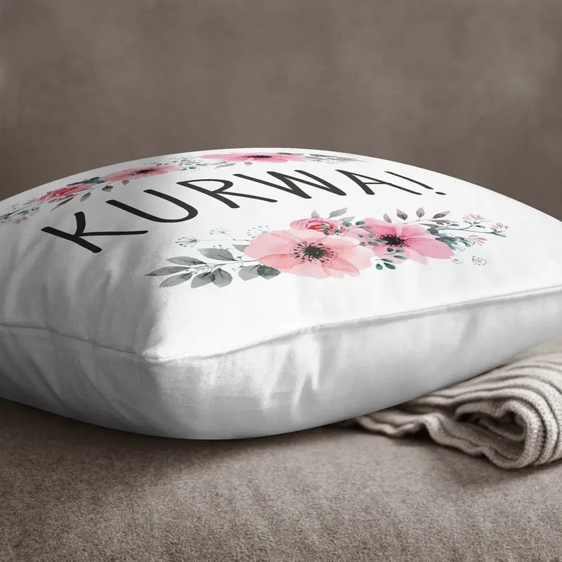 Kissen - Kurwa mit Blümchen