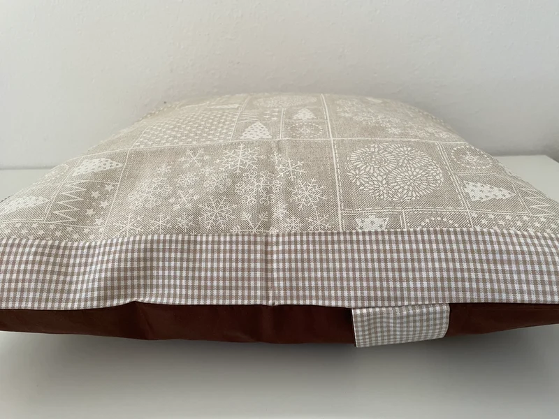 Weihnachtliche Kissenhülle * Kissenbezug, beige/braun