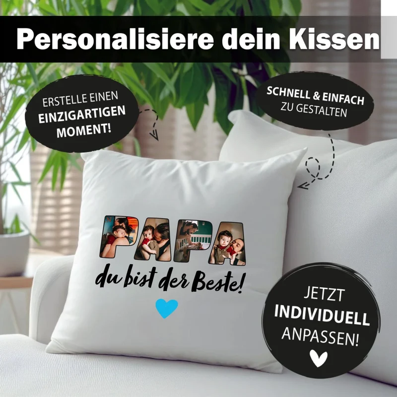 Fotokissen - Papa du bist der Beste