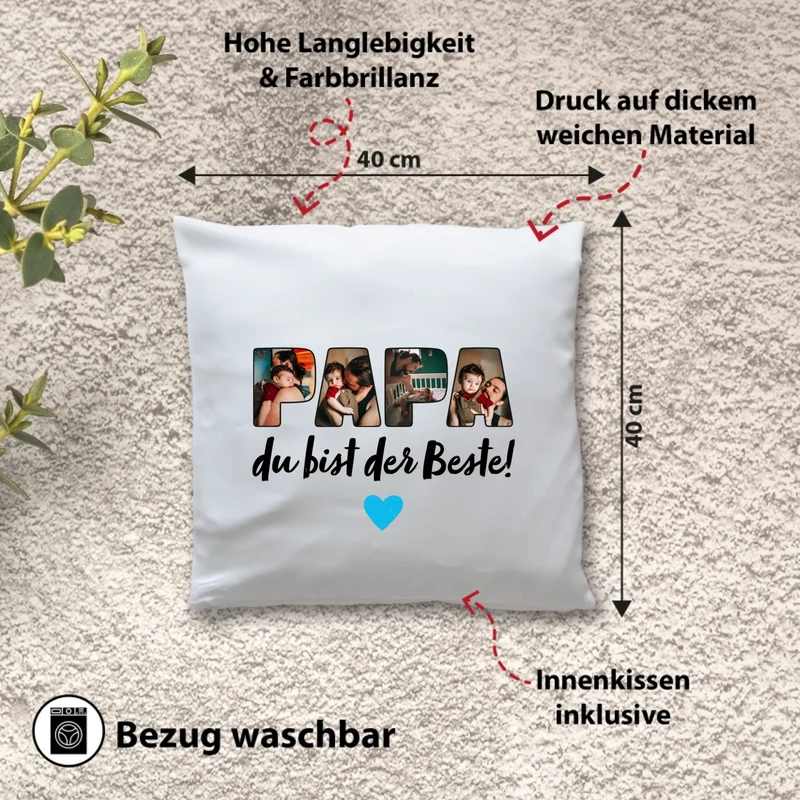 Fotokissen - Papa du bist der Beste