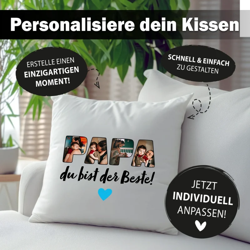 Fotokissen - Papa du bist der Beste
