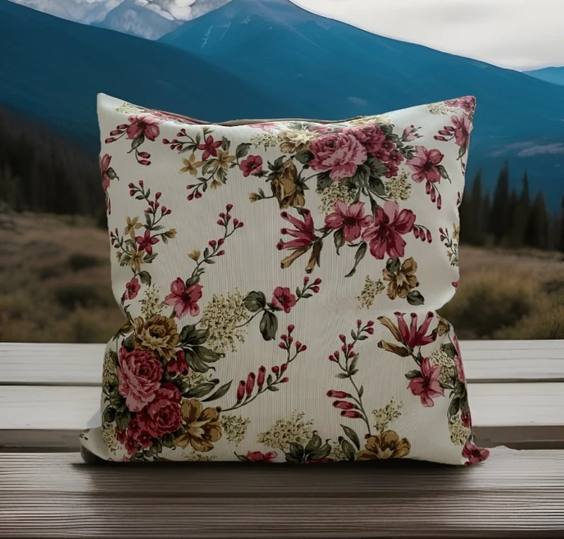Landhausstil Kissenhülle * Kissenbezug * Dekokissen * Blumen