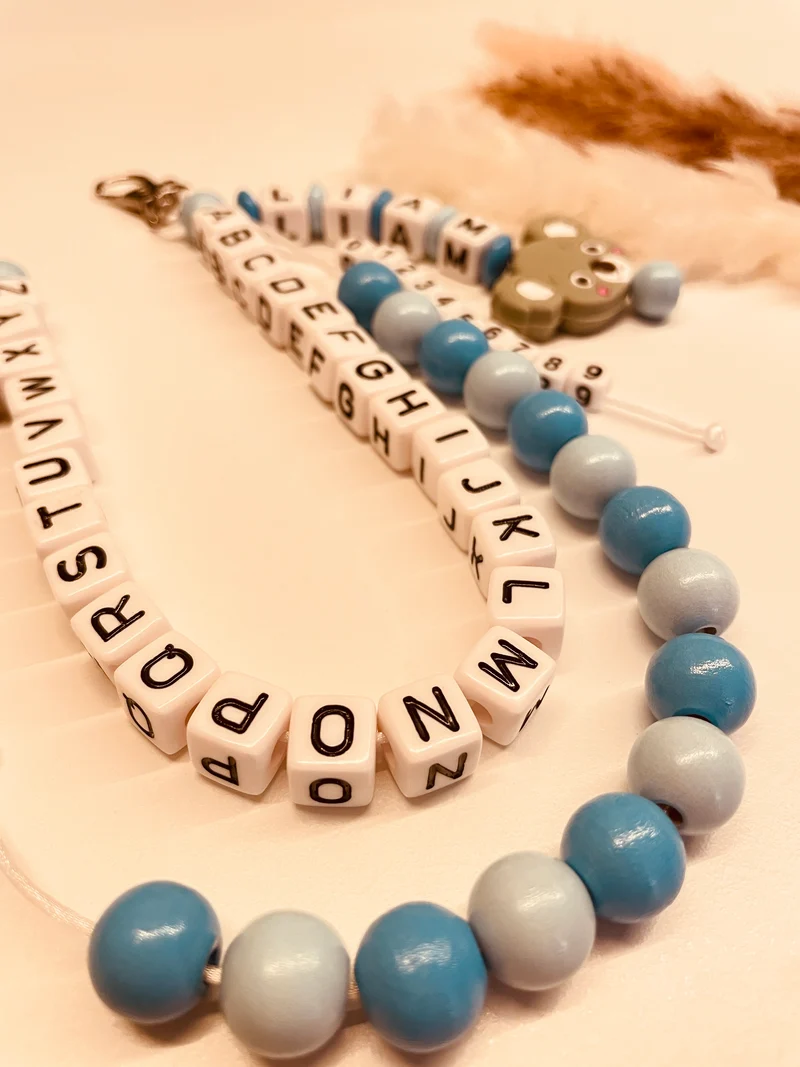 ABC & Rechenkette personalisiert Koala blau