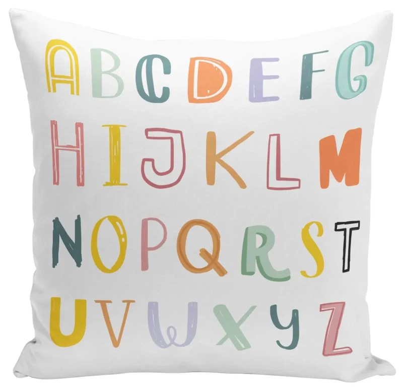 Kissen - Alphabet (bunt)