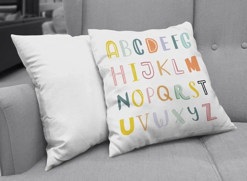 Kissen - Alphabet (bunt)