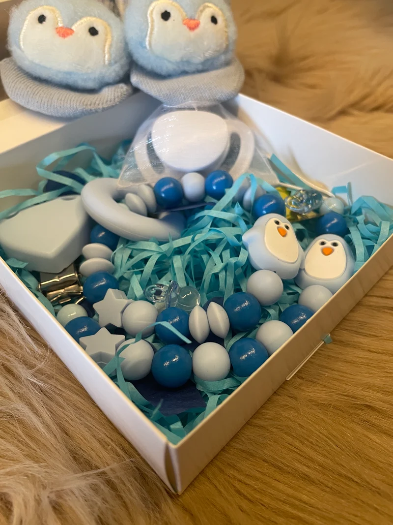 Geschenkbox klein klein blau 4-teilig