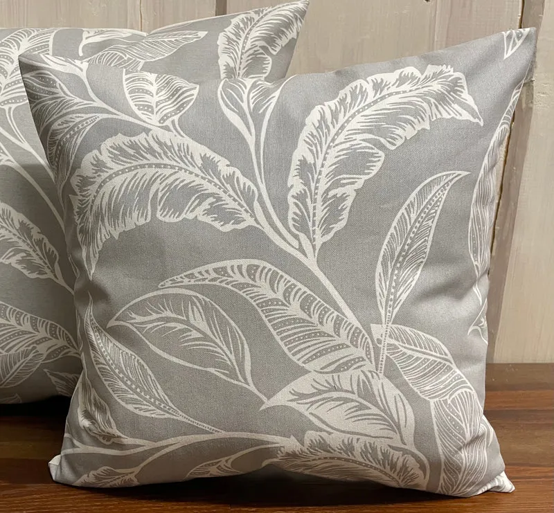 Landhausstil Kissenhülle * Kissenbezug * Dekokissen * Blumen grau/weiß