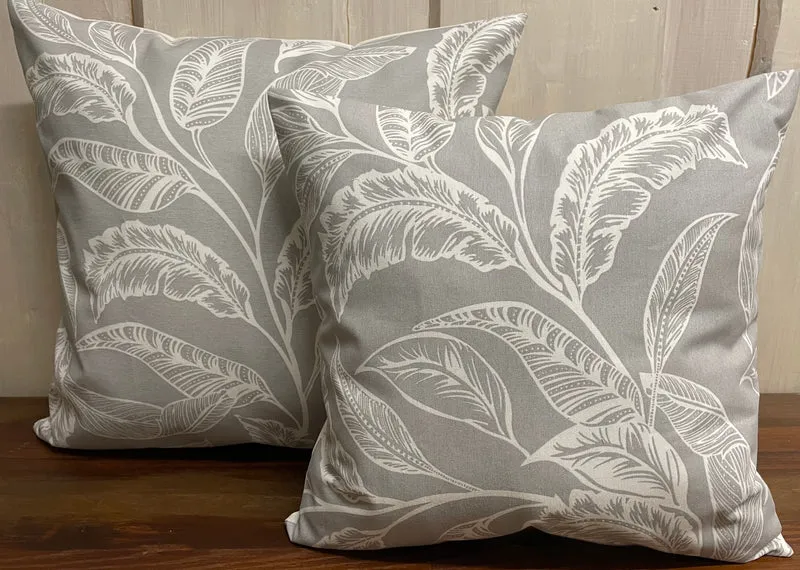 Landhausstil Kissenhülle * Kissenbezug * Dekokissen * Blumen grau/weiß