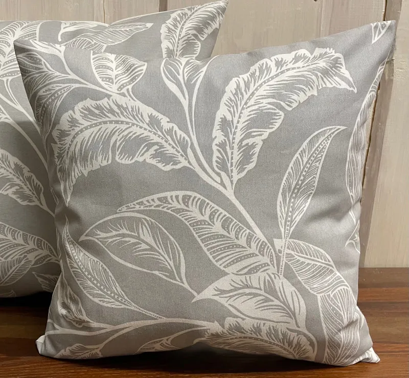 Landhausstil Kissenhülle * Kissenbezug * Dekokissen * Blumen grau/weiß