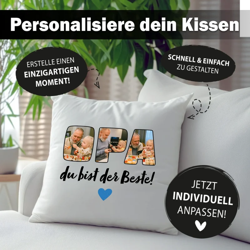 Fotokissen - Opa du bist der Beste
