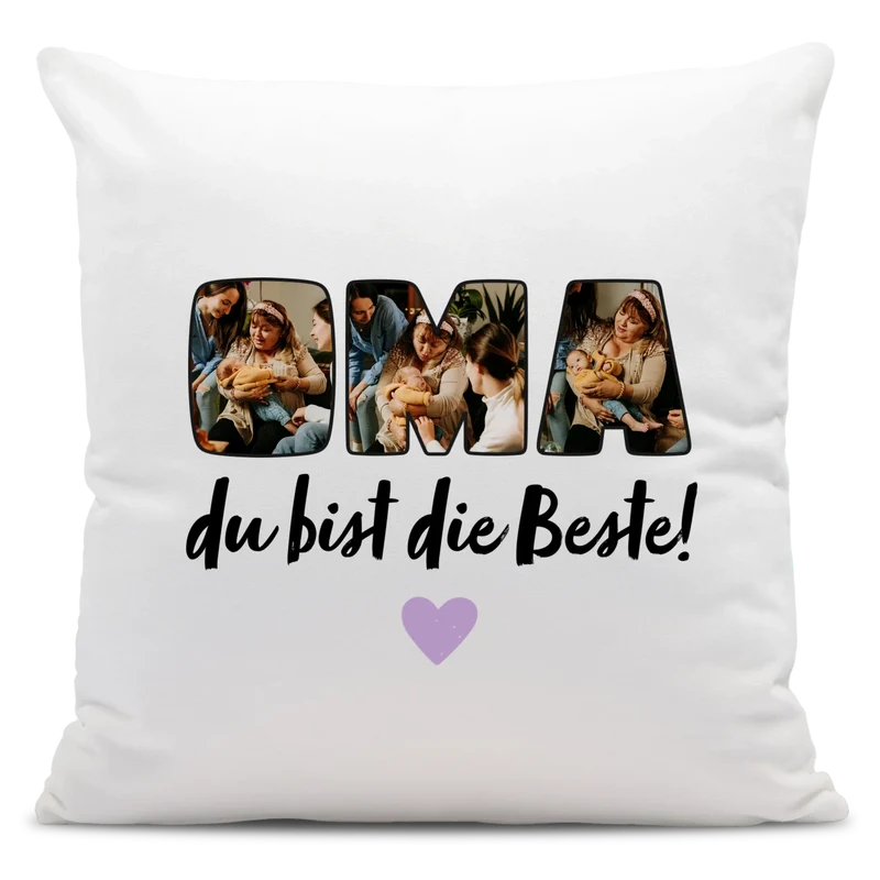 Fotokissen - Oma du bist die Beste