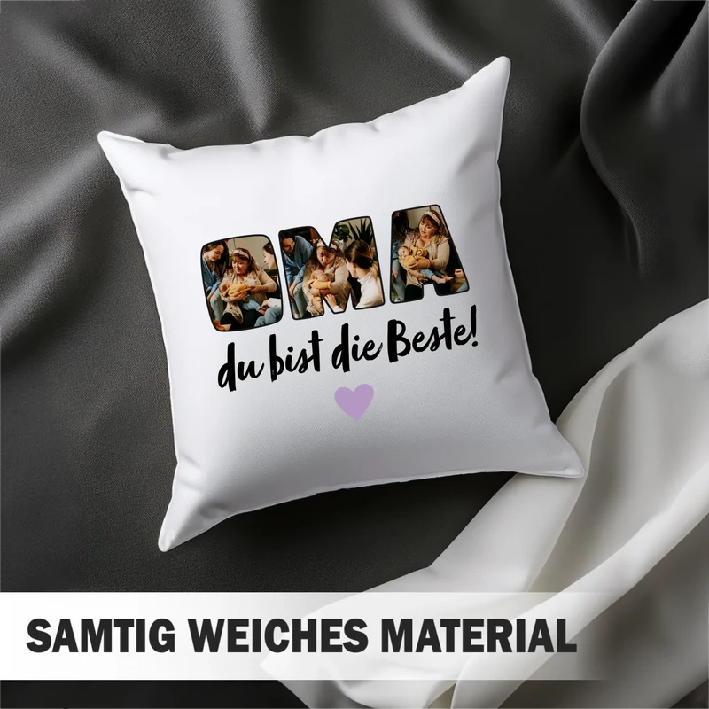 Fotokissen - Oma du bist die Beste