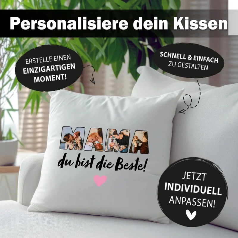 Fotokissen - Mama du bist die Beste