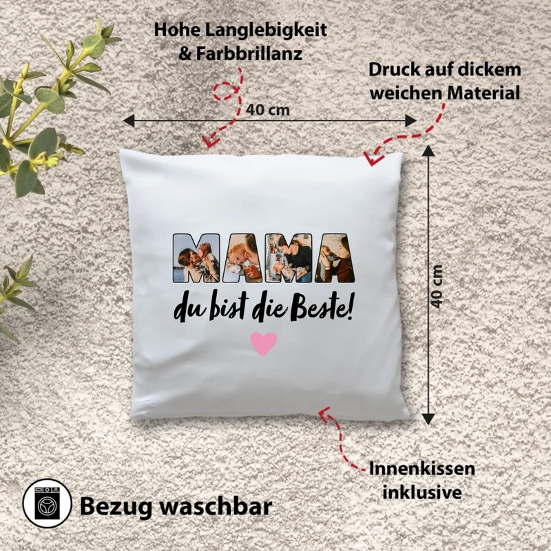 Fotokissen - Mama du bist die Beste