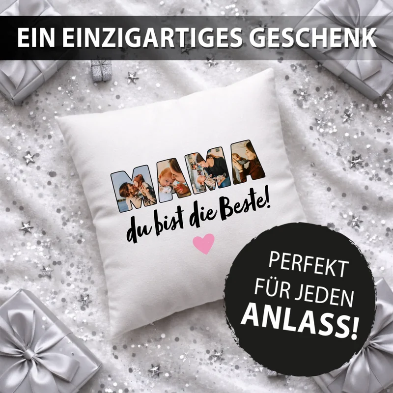 Fotokissen - Mama du bist die Beste