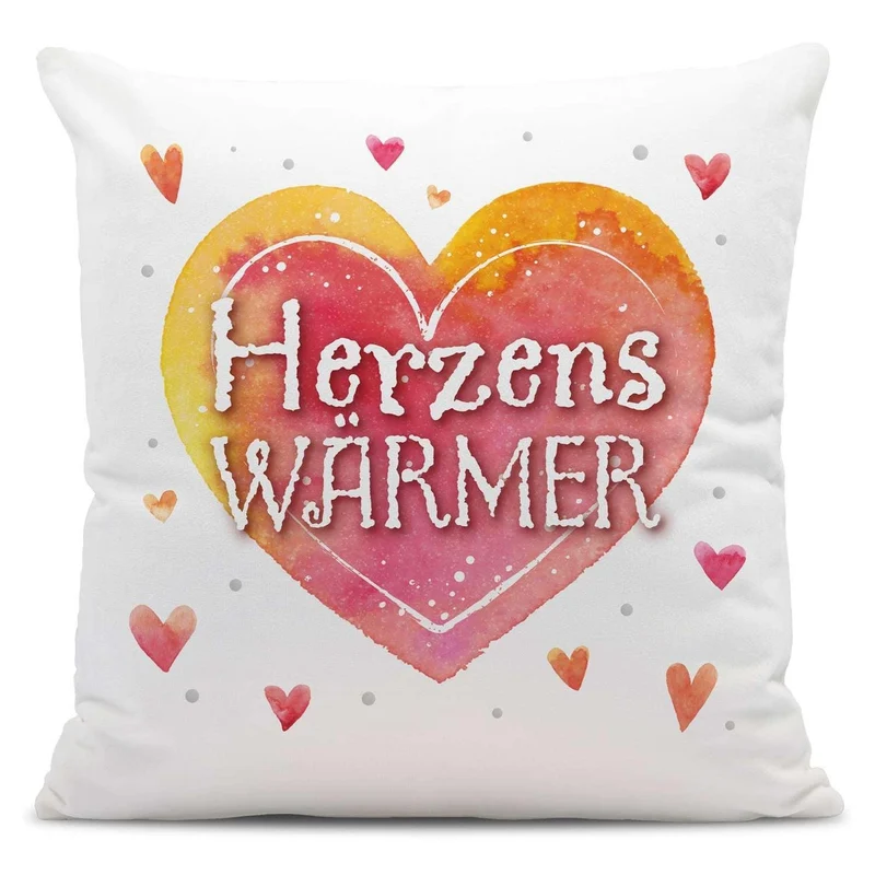 Tassenbrennerei Kissen Herzenswärmer – Ich Liebe Dich Liebeskissen für Paare & Freundin, Romantisches Dekokissen